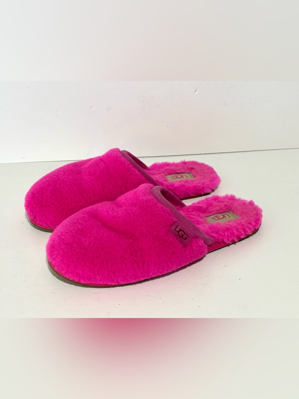 UGG Fluffette Women's Size 8 Cosy Slippers Rock Rose Pink Plush Soft - Picture 3 of 10